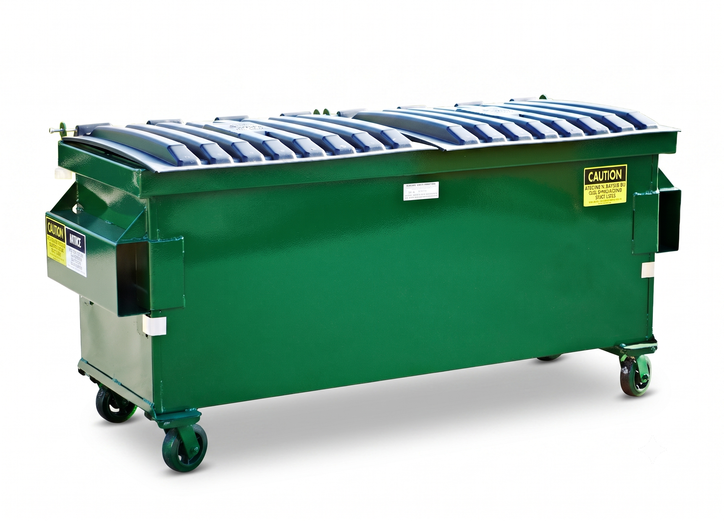 2 cubic yard front load with lock bar casters