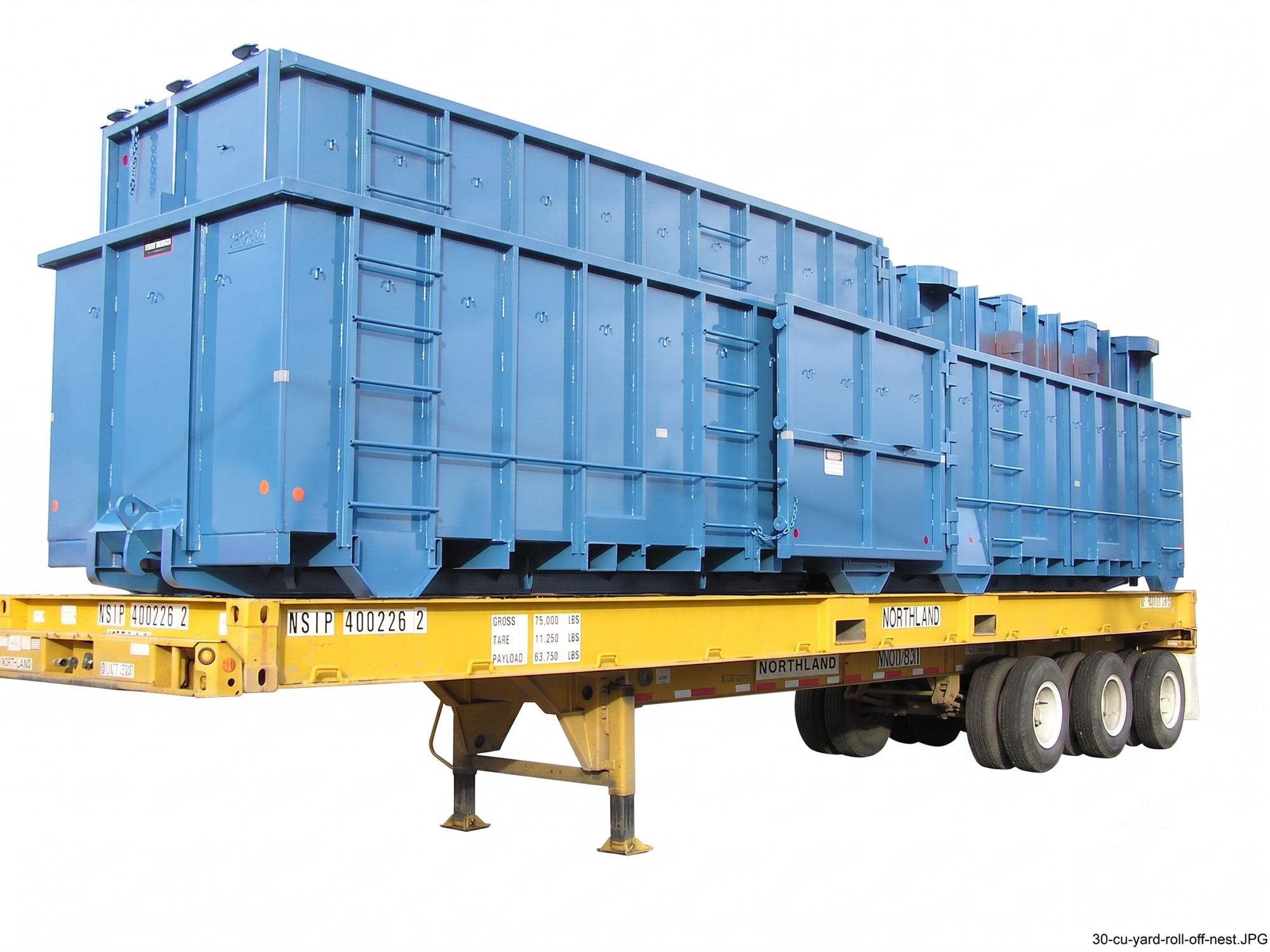 30 cu yd nested roll-offs