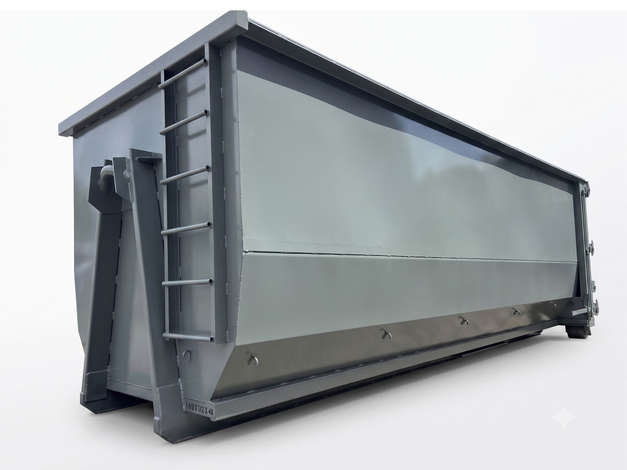 40 cubic yard round bottom container with hooklifts