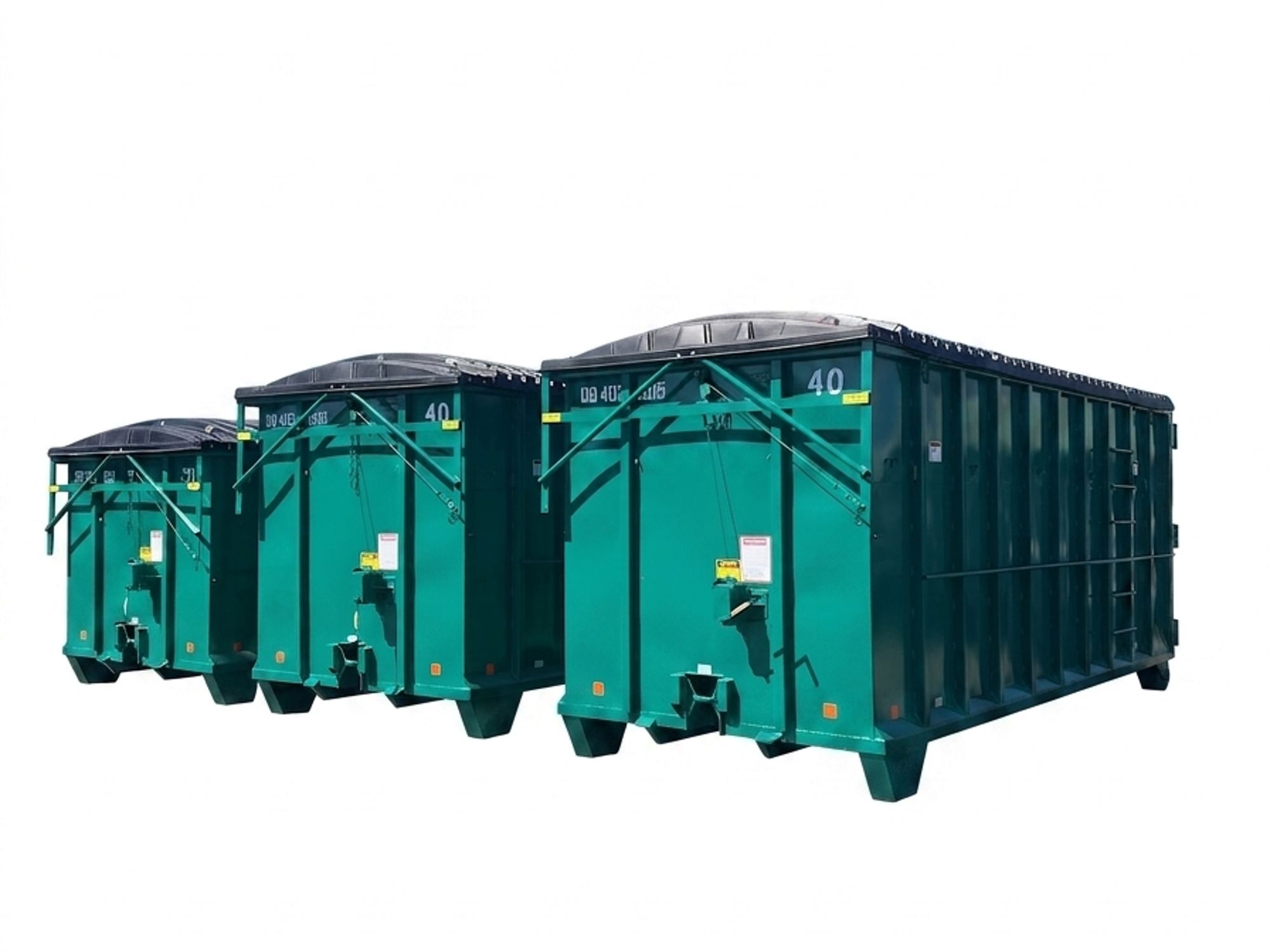 40 cu yd roll-off with plastic lids