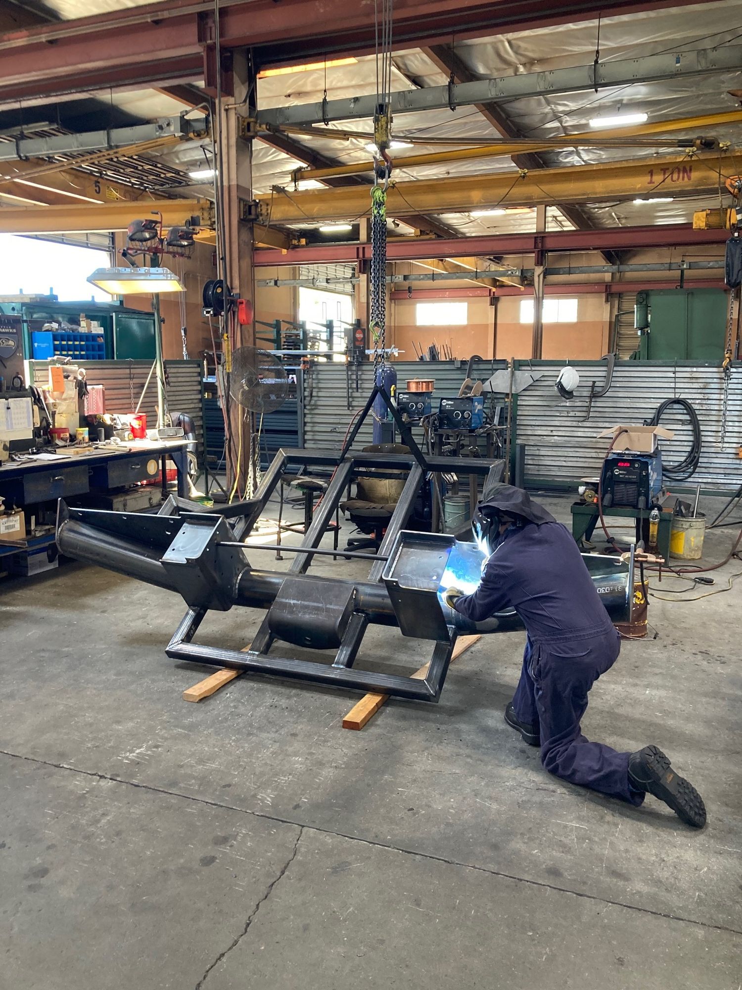 Flux Core welding a severe service tubular truck bumper