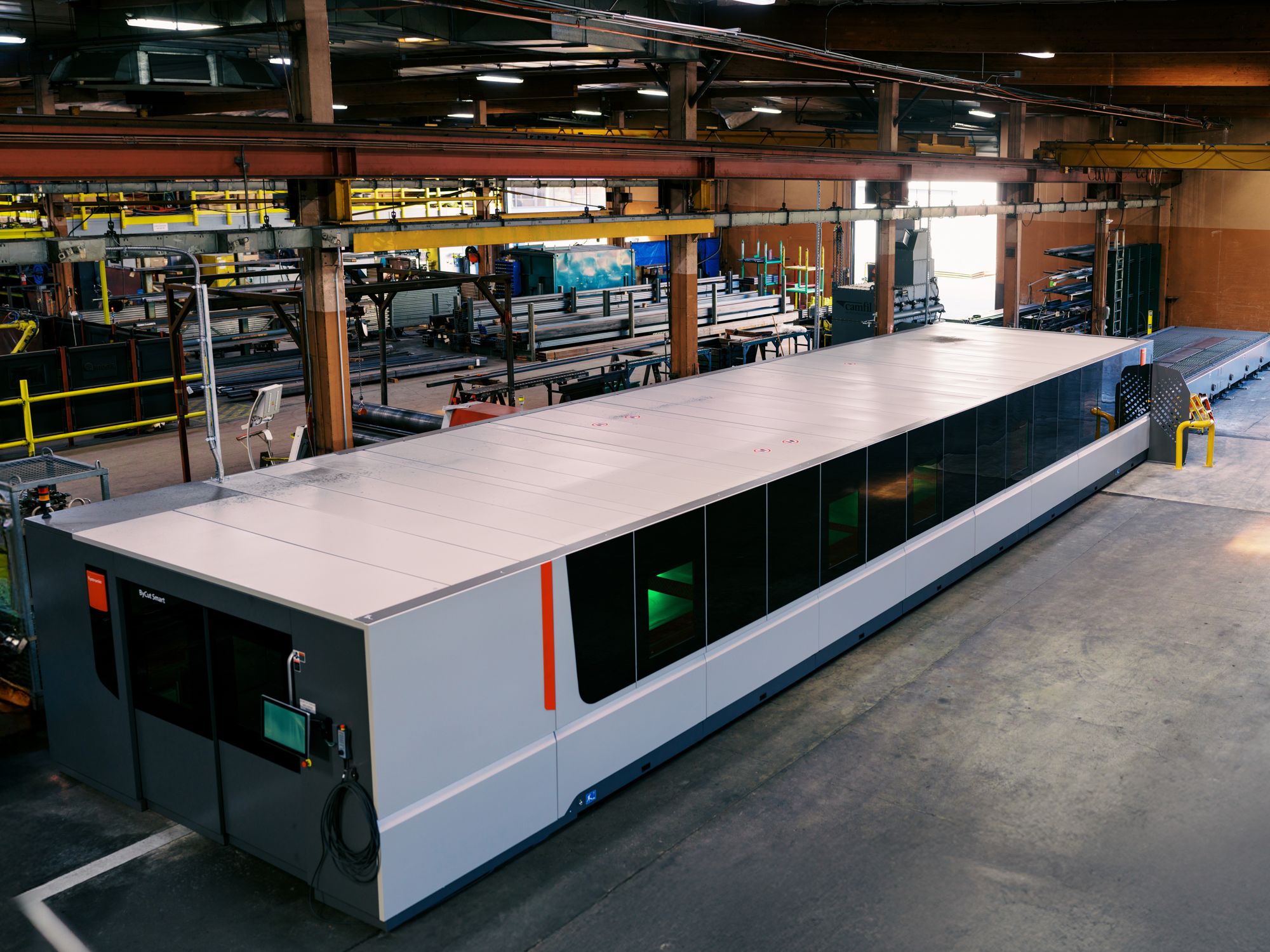 The Bystronic ByCut Smart 15kW fiber laser on Capital Industries' facility floor