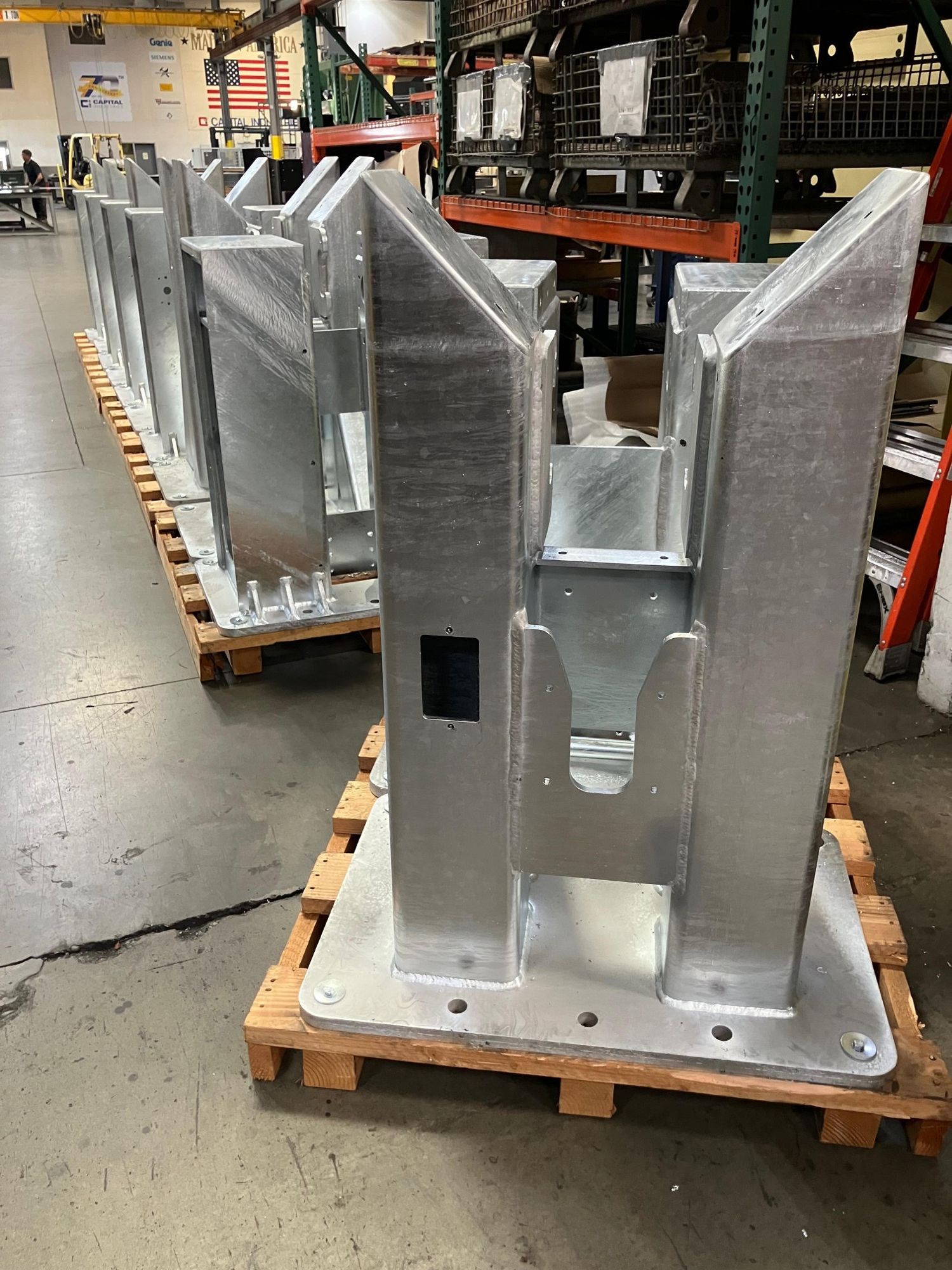 Galvanized crash barriers